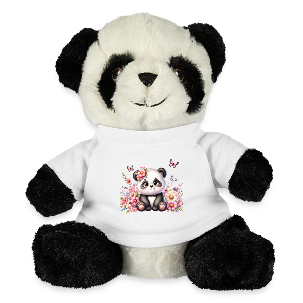 Floral Panda Bear - white