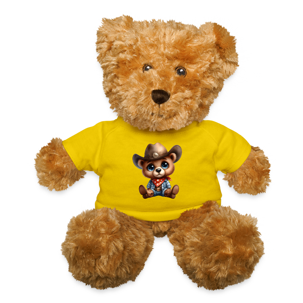 Cowboy Teddy Bear - yellow