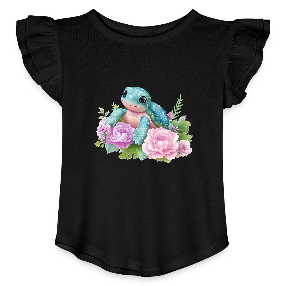 Turtle Girls Flutter T-shirt - black