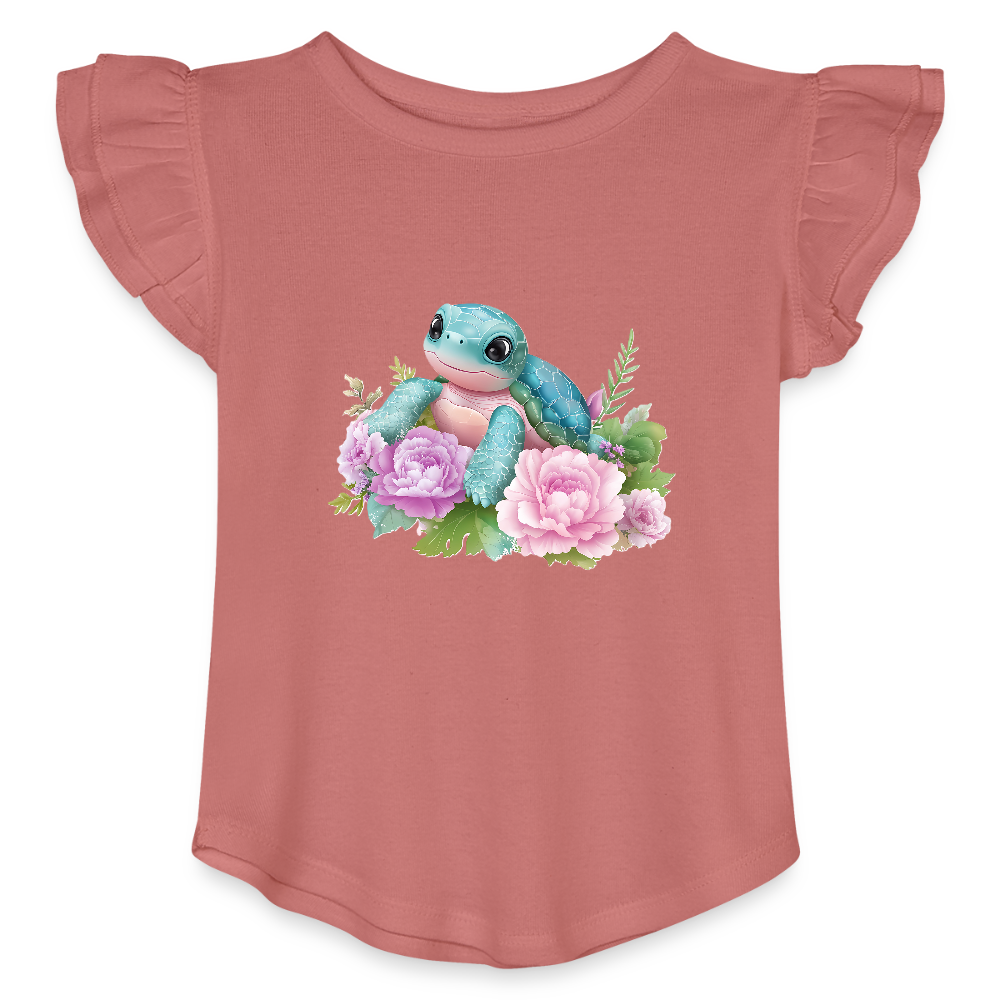Turtle Girls Flutter T-shirt - mauve