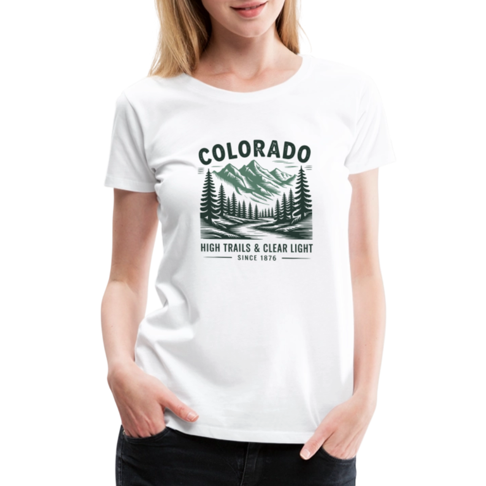 Colorado Women’s Premium T-Shirt - white
