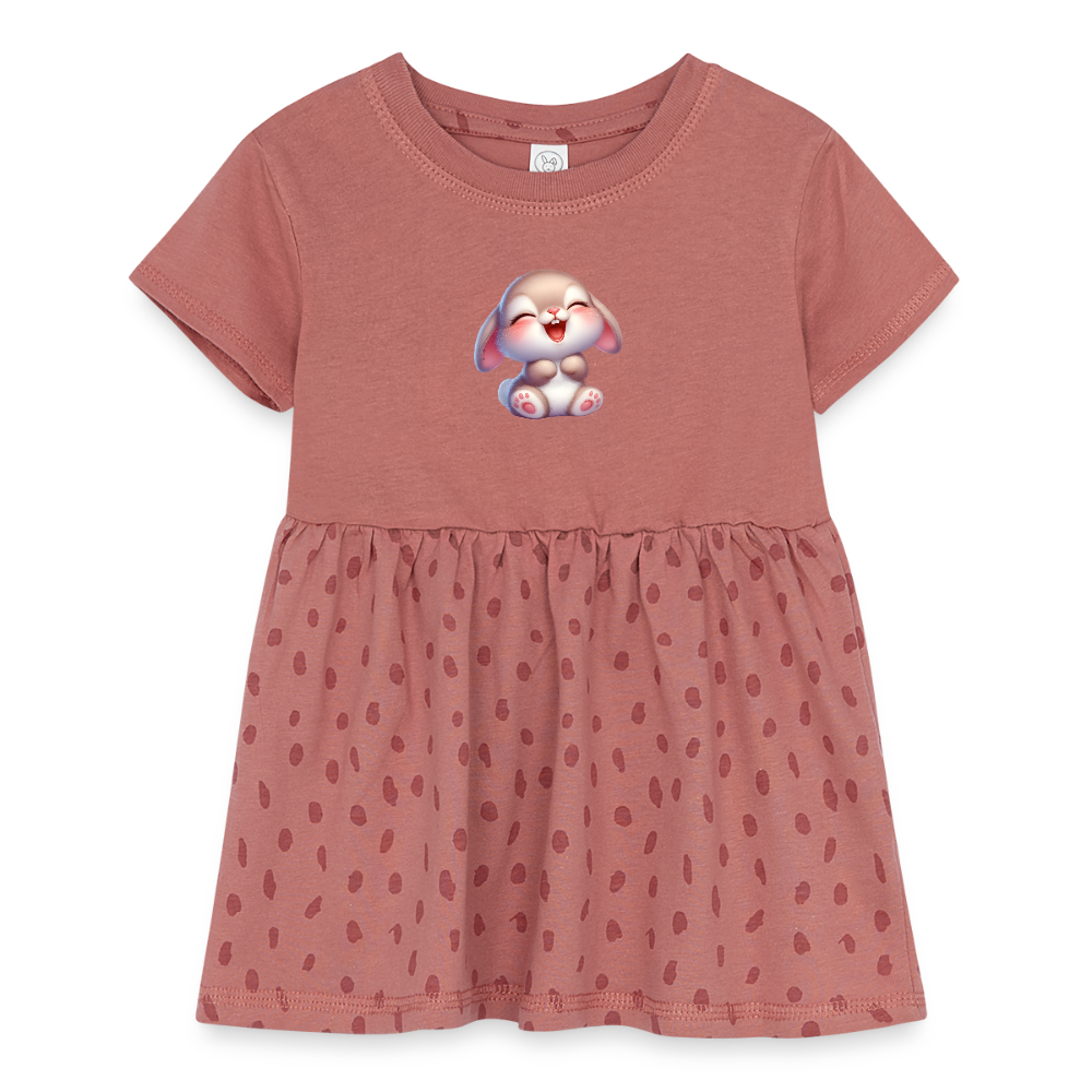 Bunny Infant Baby Rib Dress - mauve