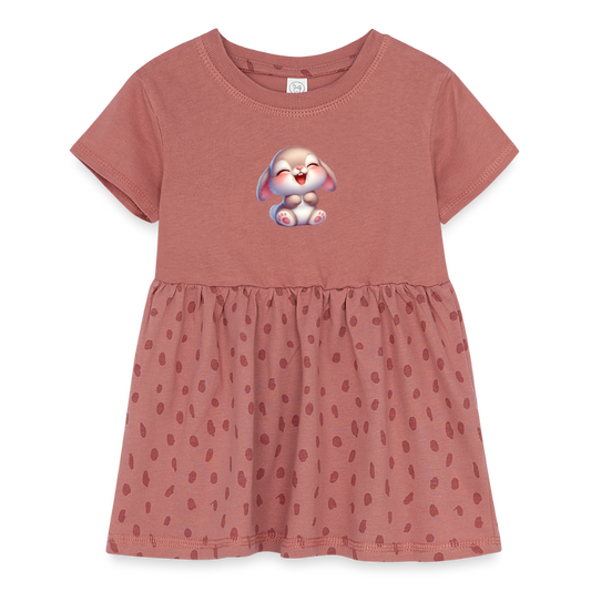 Bunny Infant Baby Rib Dress - mauve