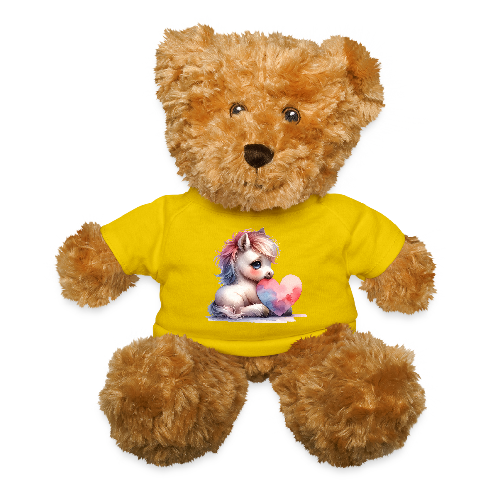 Heart Teddy Bear - yellow