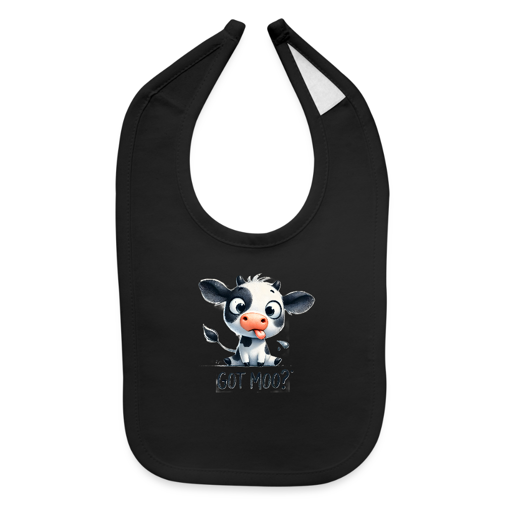 Got Moo? Baby Bib - black