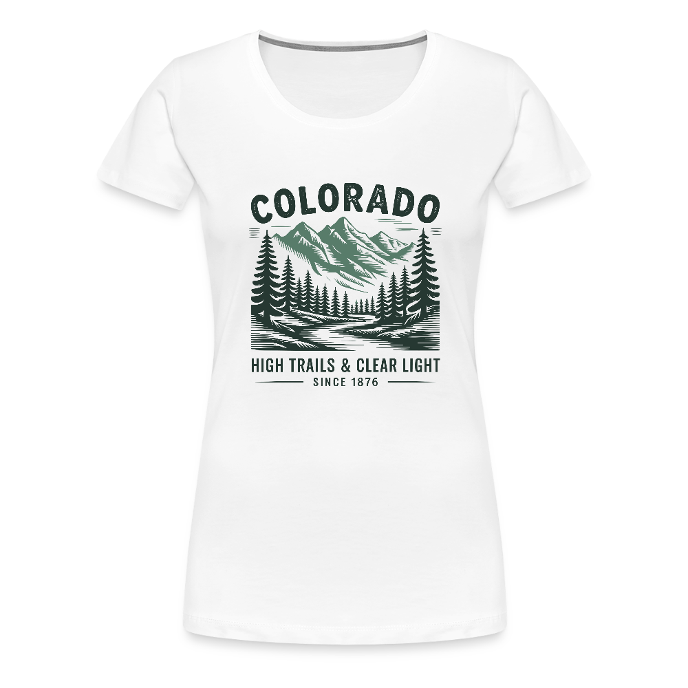 Colorado Women’s Premium T-Shirt - white