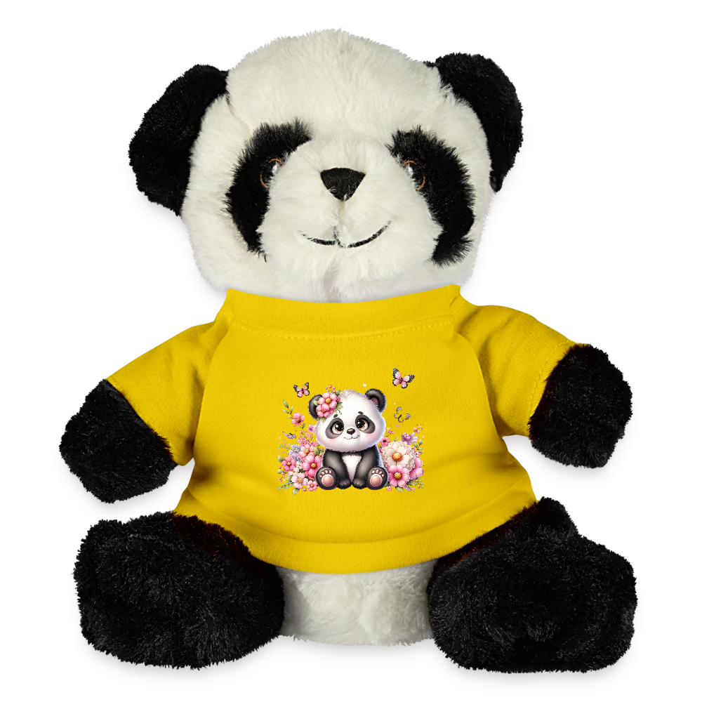 Floral Panda Bear - yellow