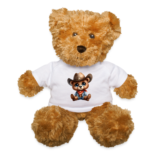 Cowboy Teddy Bear - white
