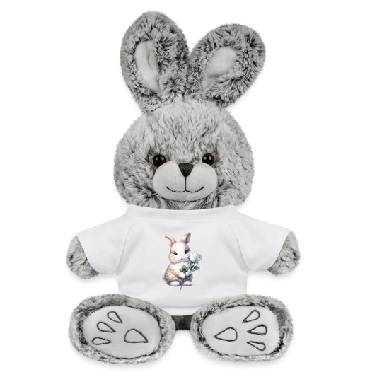 Rabbit with Rose - white