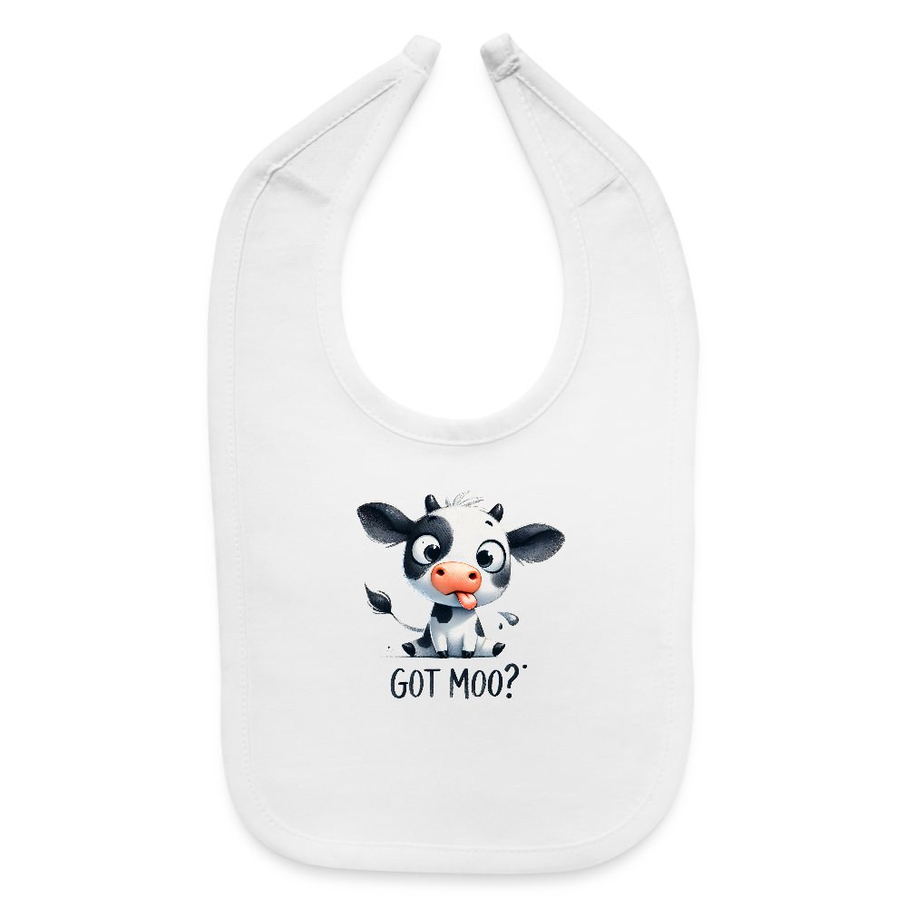 Got Moo? Baby Bib - white