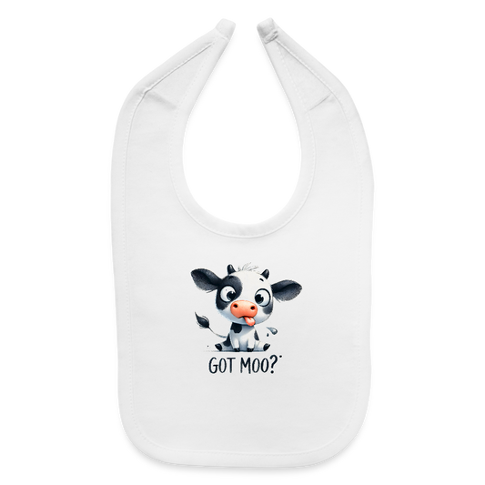 Got Moo? Baby Bib - white