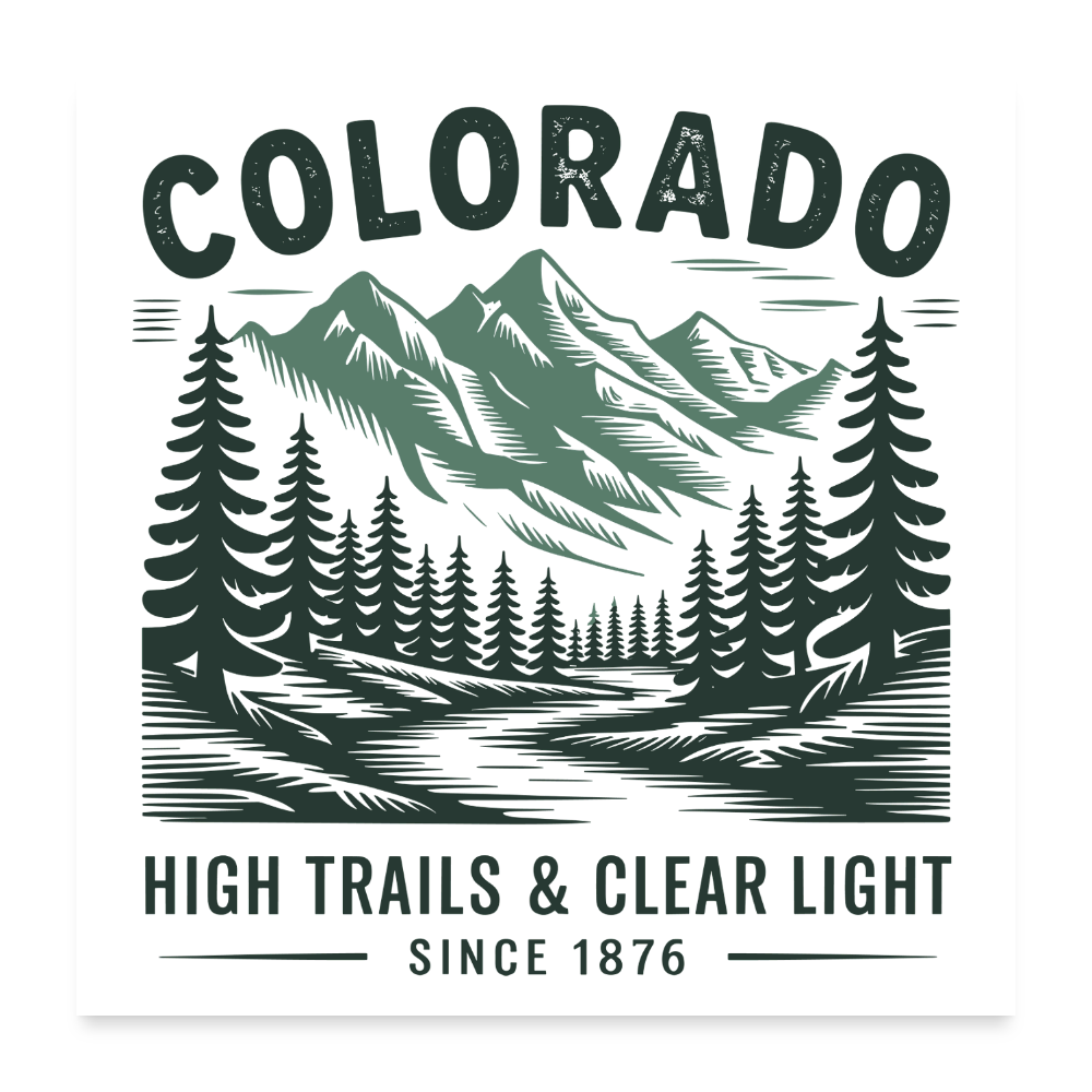 Colorado Poster 24x24 - white