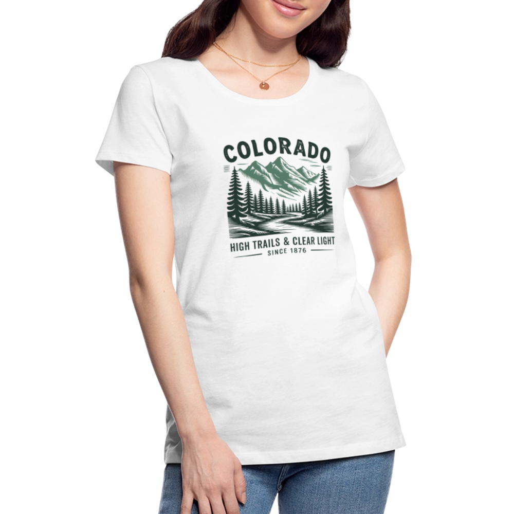 Colorado Women’s Premium T-Shirt - white