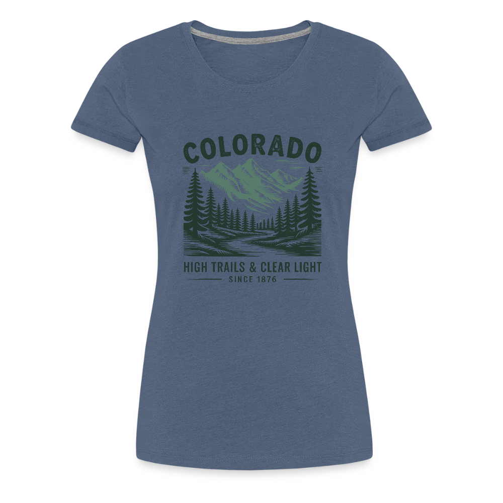 Colorado Women’s Premium T-Shirt - heather blue