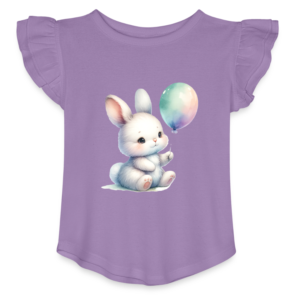 Balloon Bunny Toddler Girls Flutter T-shirt - lavender