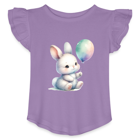 Balloon Bunny Toddler Girls Flutter T-shirt - lavender