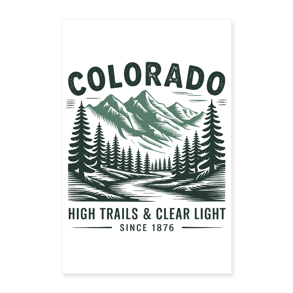 Colorado Poster 8x12 - white