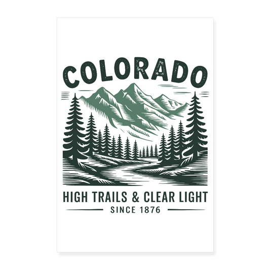 Colorado Poster 8x12 - white