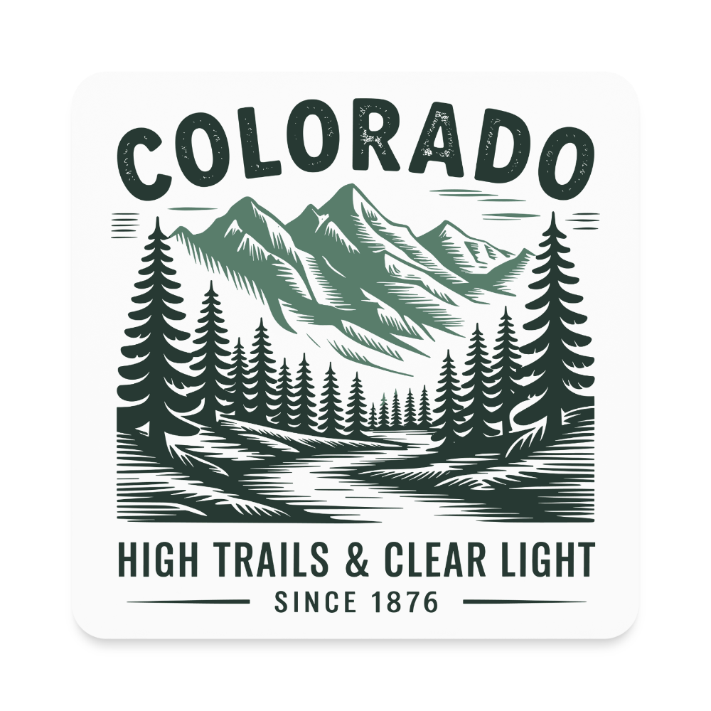 Colorado Square Magnet - white