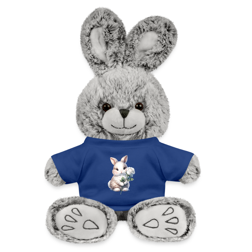 Rabbit with Rose - royal blue