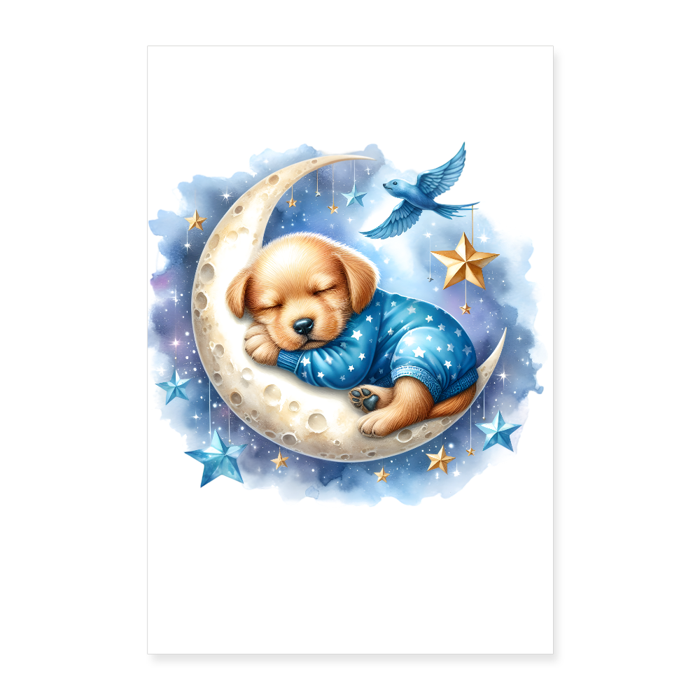 Sleeping Dog Poster 8x12 - white