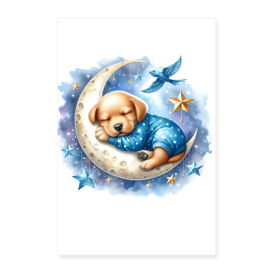 Sleeping Dog Poster 8x12 - white