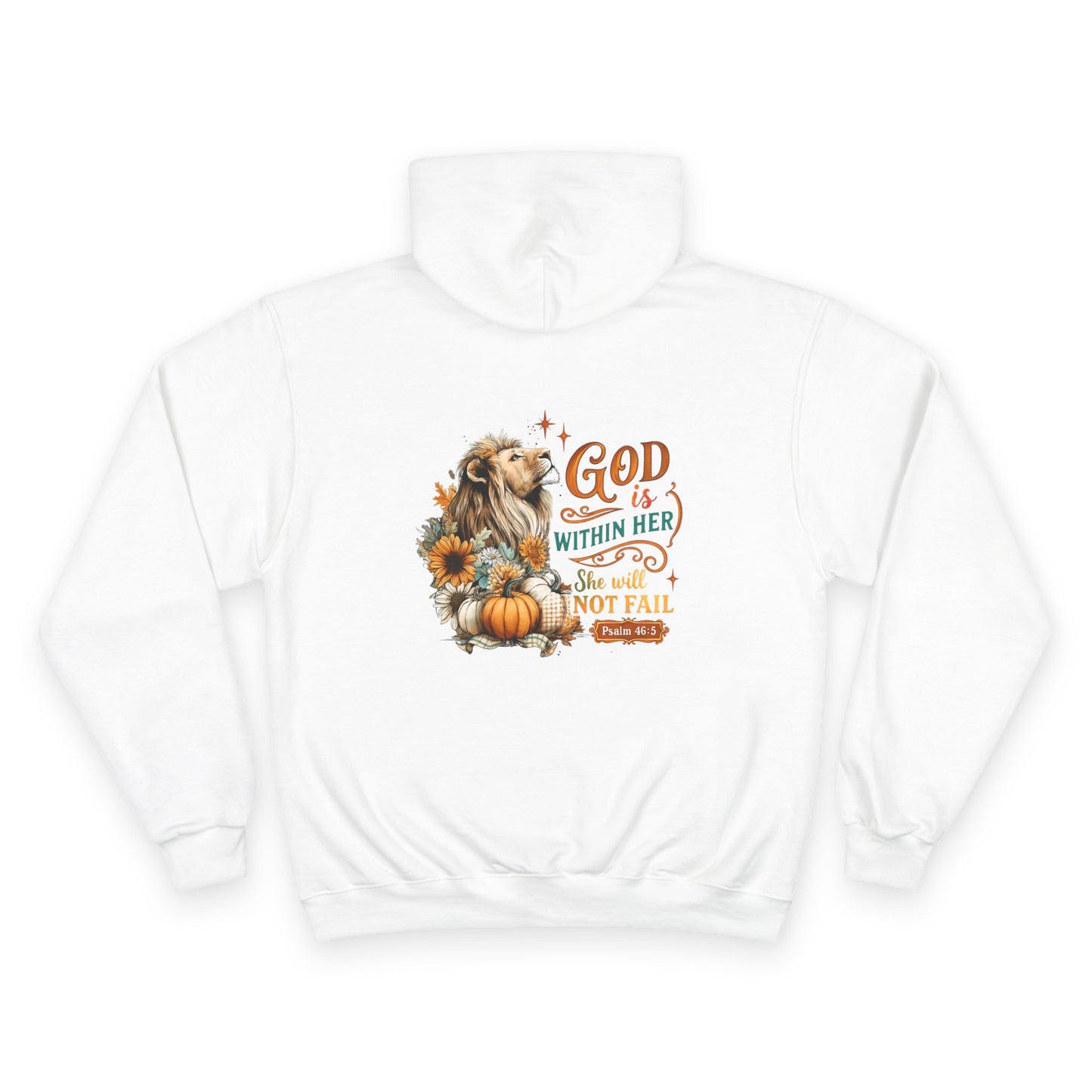 Women's Fall God is Within Her Champion Hoodie