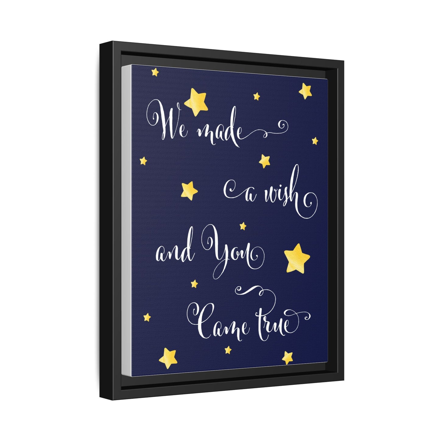Framed Canvas Wall Art - "We Made a Wish and You Came True" - Perfect Gift for Birthdays, Baby Showers, Nursery Decor, Home Accent, [...]