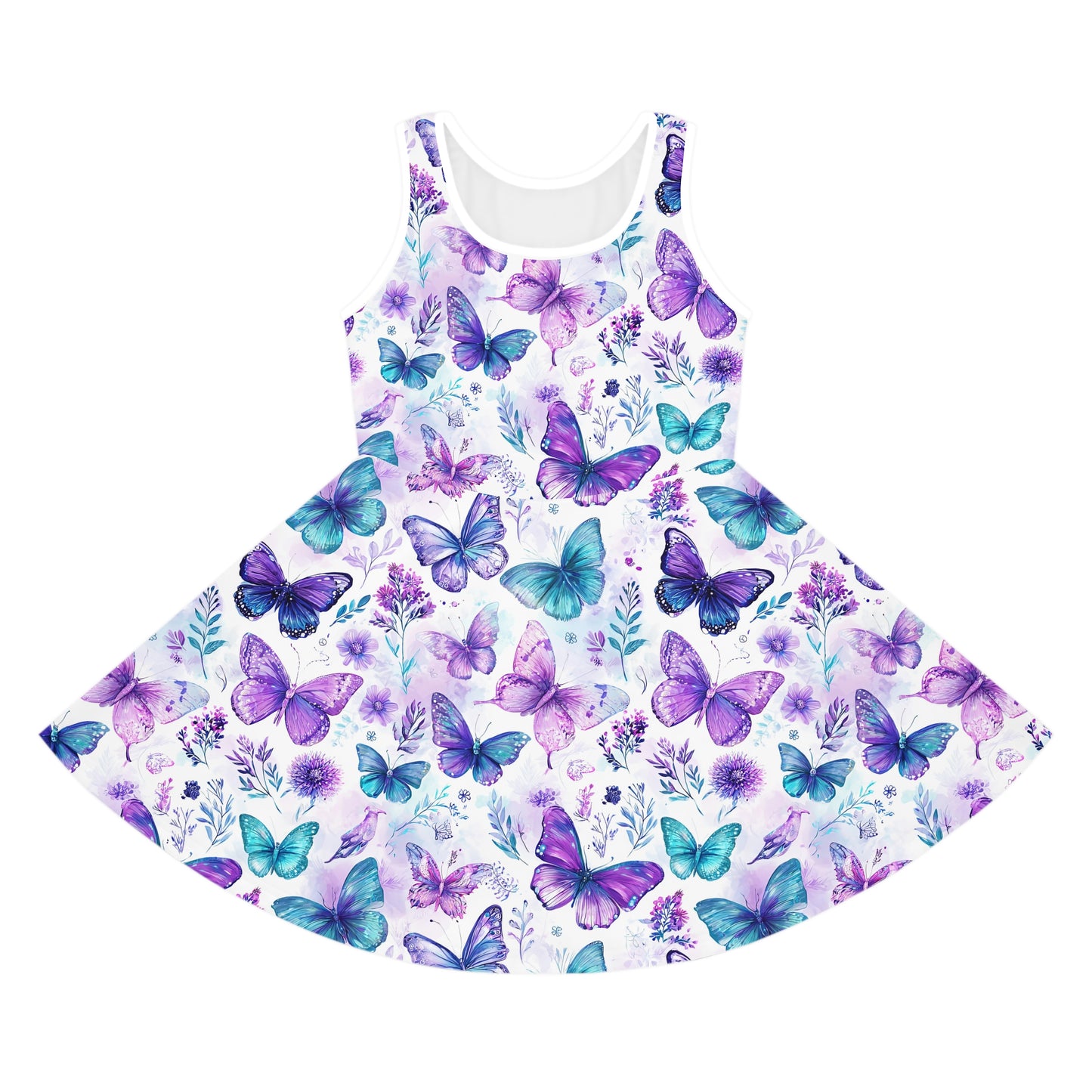 Beautiful Butterfly Print Girls' Sundress