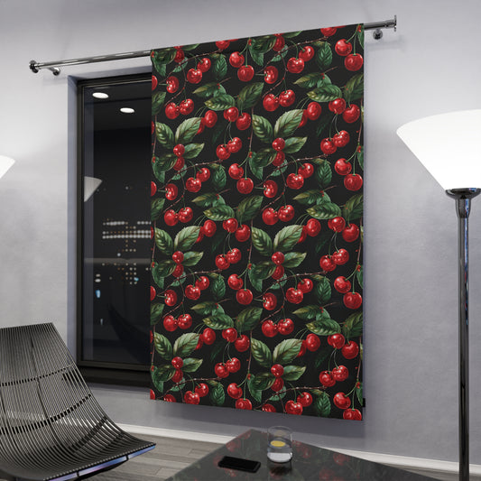 Cherry Blossom Window Curtain, Vintage Floral Home Decor, Living Room Drapes, Summer Vibes, Bohemian Room Accessories, Curtain Panel