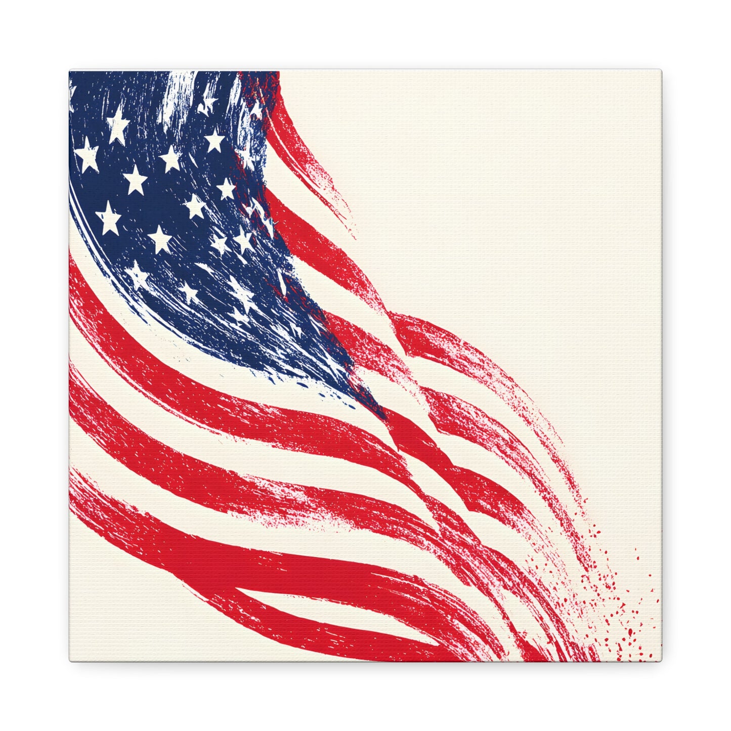 Patriotic Canvas Artwork, Wall Decor, American Flag Art, Home Decoration, July 4th Decor, Gift for Veterans