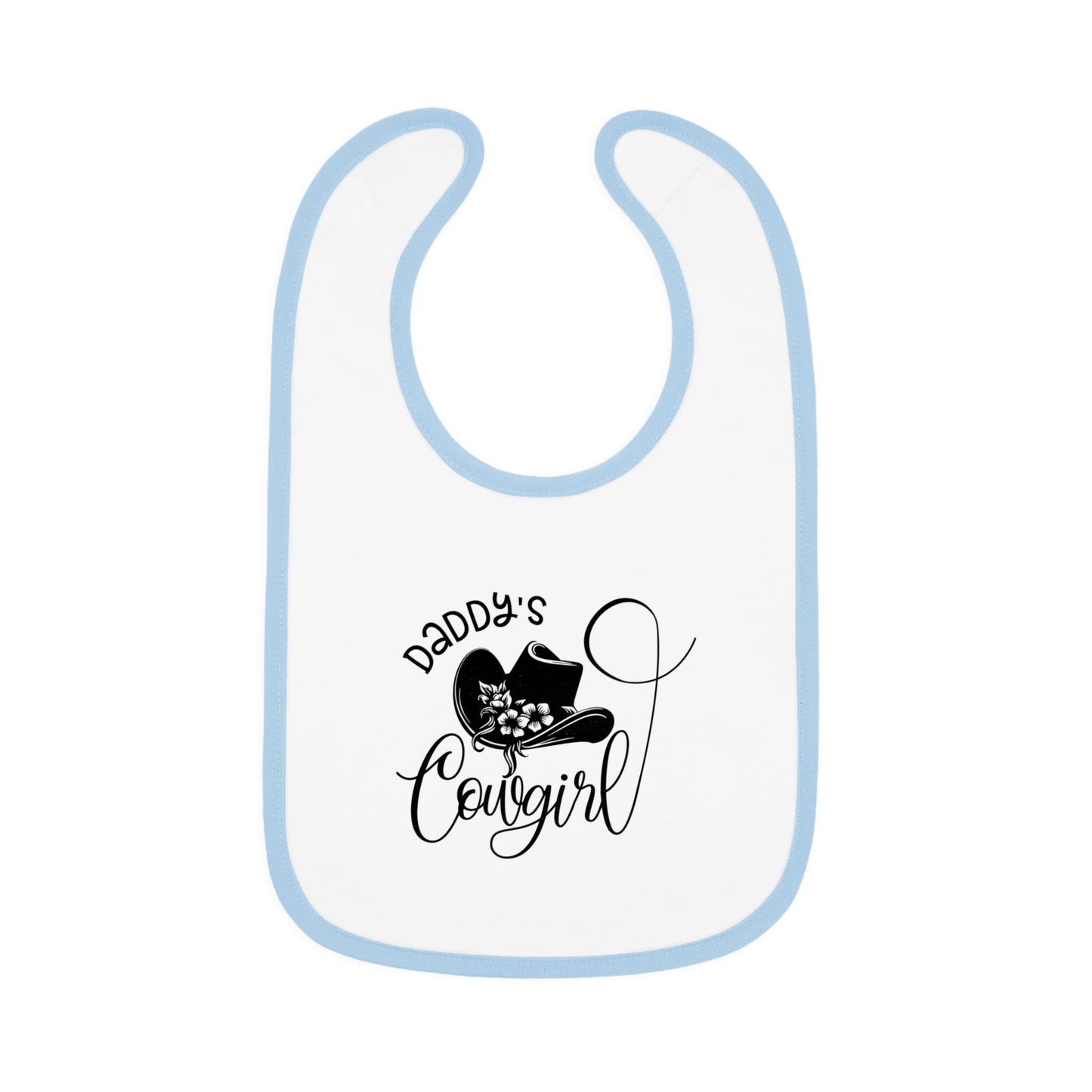Daddy's Cowgirl Jersey Bib - Cute Baby Feeding Bib, Infant Gift for New Parents, Western Theme Baby Shower, Toddler Apparel