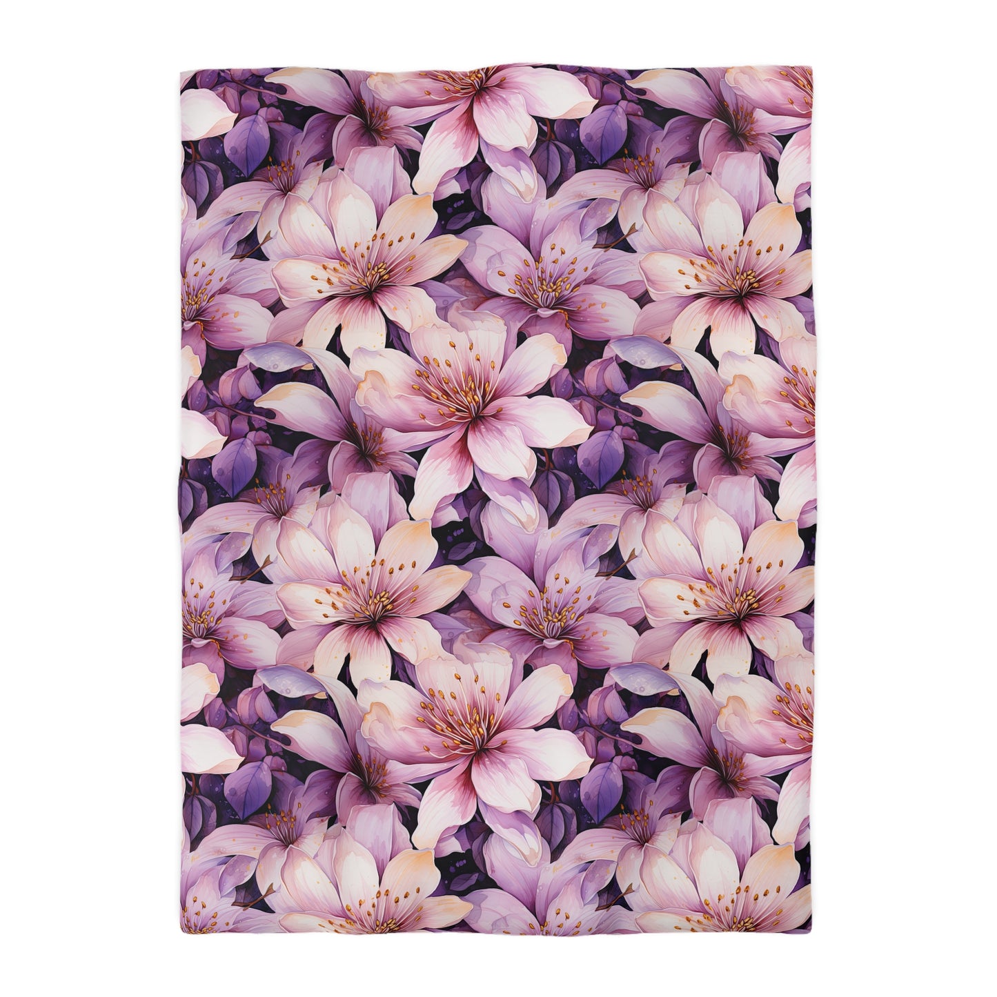 Floral Microfiber Duvet Cover - Cozy Bedding, Boho Decor, Gift for Her, Bedroom Makeover, Spring Home Accents