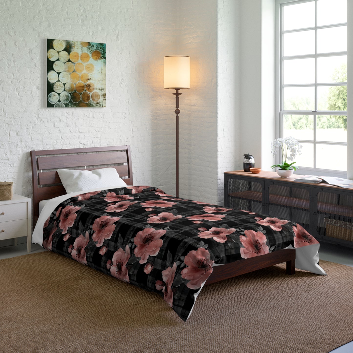 Elegant Floral Comforter | Boho Chic Bedding | Cozy Home Decor | Perfect for Weddings, Housewarming, or Seasonal Giveaways | Light and [...]