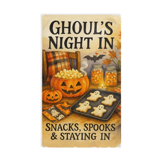 Halloween Hand Towel - Ghoul's Night In, Spooky Kitchen Decor, Fall Home Accent, Party Essentials, October Decor