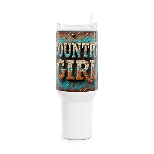 Country Girl 40oz Tumbler | Insulated Travel Mug | Rustic Outdoor Cup | Gift for Farm Lovers | Perfect for Road Trips, Camping, Picnics