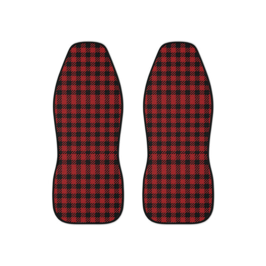 Cozy Plaid Car Seat Covers | Rustic Red Checkered Auto Accessories, Car Interior Decor, Unique Gift for Car Lovers, Holiday Travel