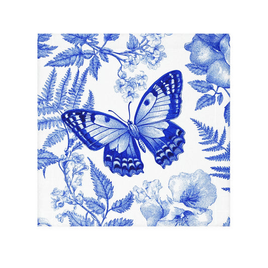 Butterfly Floral Face Towel - Soft Cotton Washcloth, Spa Gift, Bathroom Decor, Nature Lover, Eco-Friendly