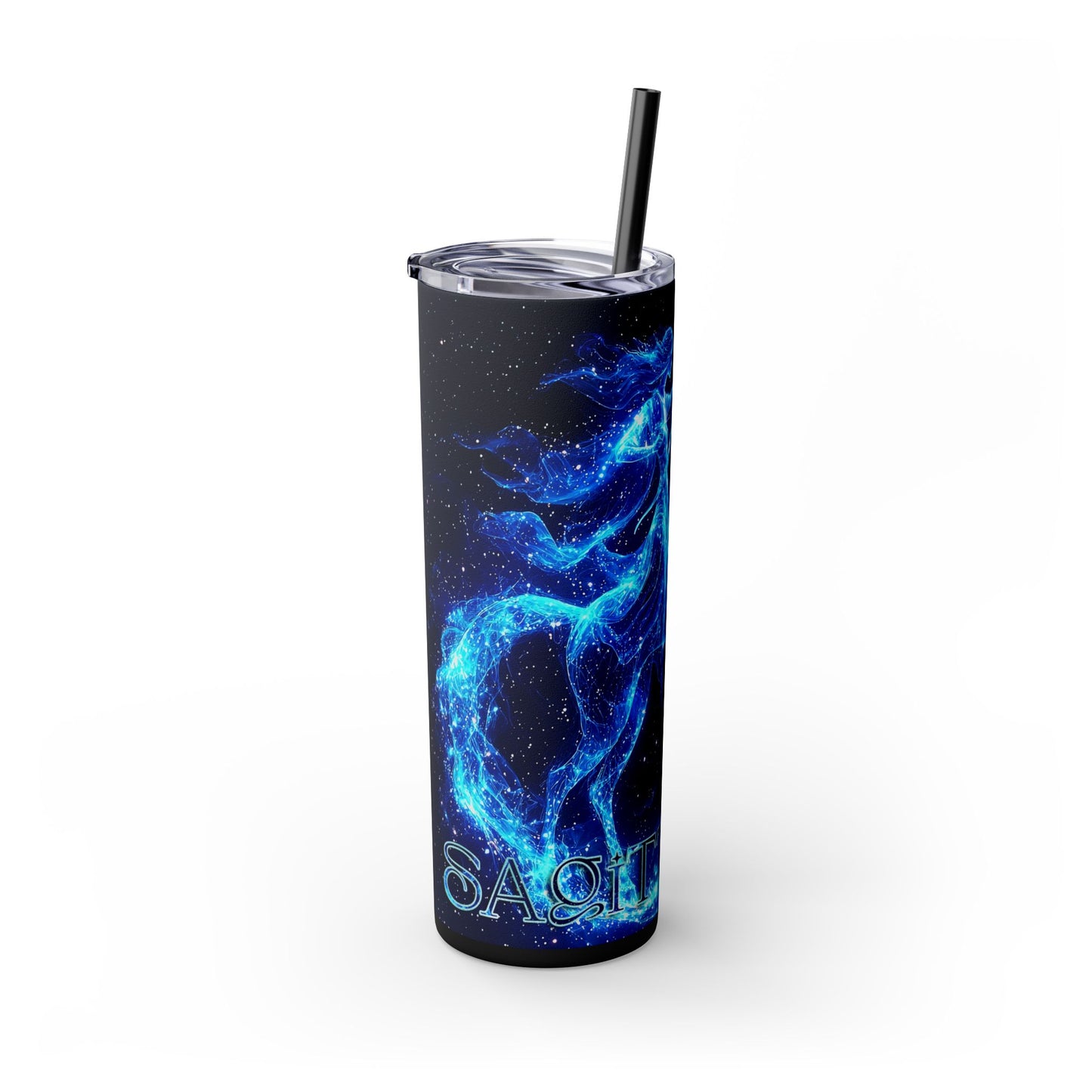 Sagittarius Skinny Tumbler, 20oz | Blue Fantasy Drinkware, Unique Gift, Travel Mug, Magical Beverage Container, Eco-Friendly