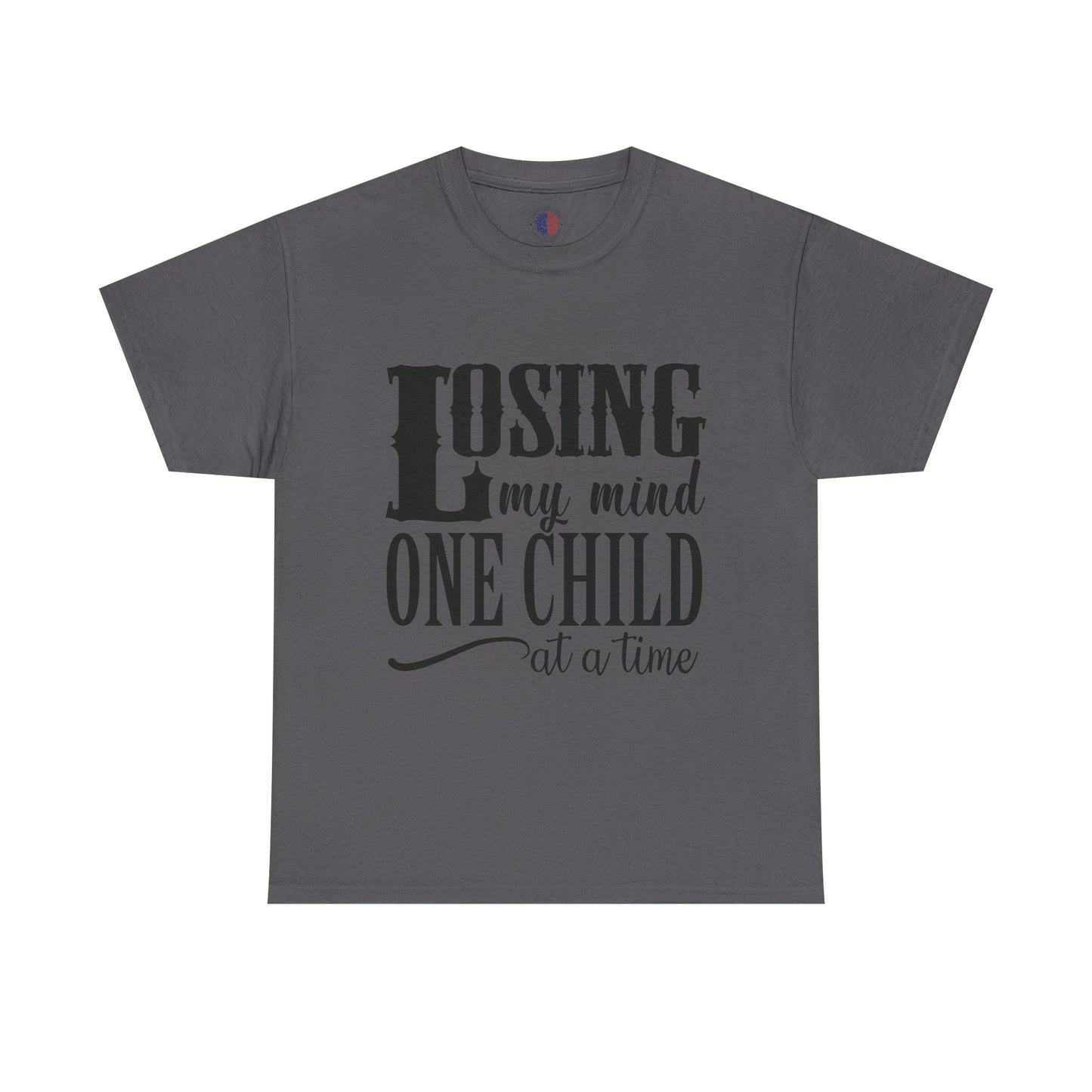 Losing My Mind Unisex Heavy Cotton Tee, Funny Parents T-Shirt, Gift for Moms, Humor Shirt for Dad, Casual Wear, Family Humor Top