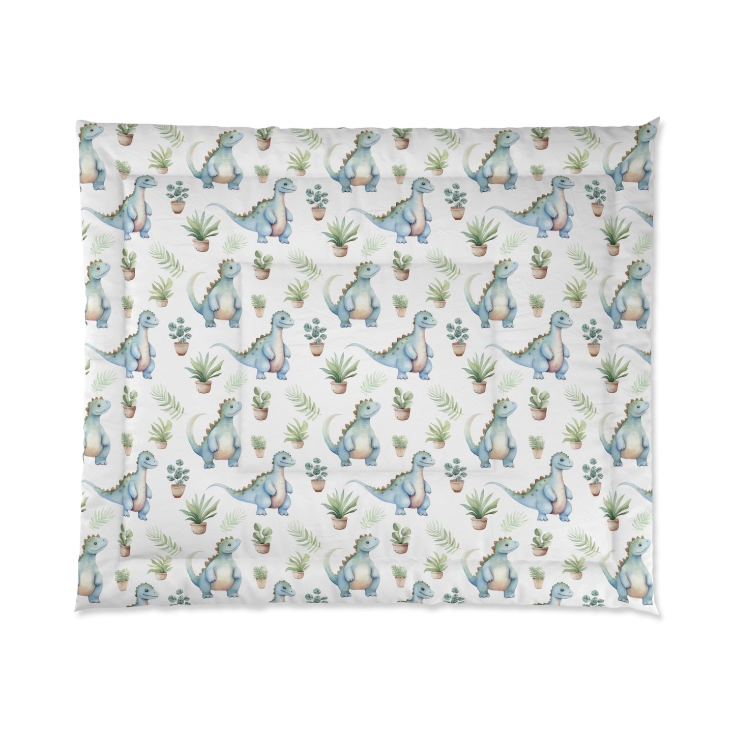 Dinosaur Print Comforter | Kids Bedding, Nursery Decor, Birthday Gift, Playroom Accent, Jungle Theme