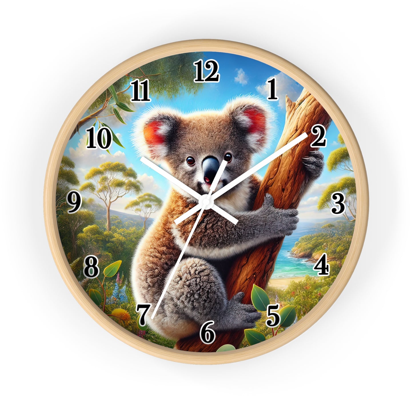 Cute Koala Wall Clock - Adorable Decor, Animal Lover Gifts, Kids Room Decor, Nature Inspired Wall Art, Whimsical Decor