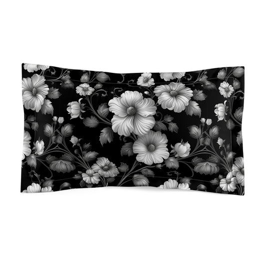 Elegant Floral Microfiber Pillow Sham, Luxurious Bedding Decor, Black & White Flower Design, Perfect Gift for Home Decor Lovers, Cozy [...]