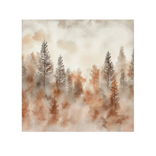 Rustic Forest Print Face Towel, Nature Lover Gift, Bathroom Decor, Cozy Home Accessory, Eco-Friendly Face Towel, Towels for Spa or Grooming