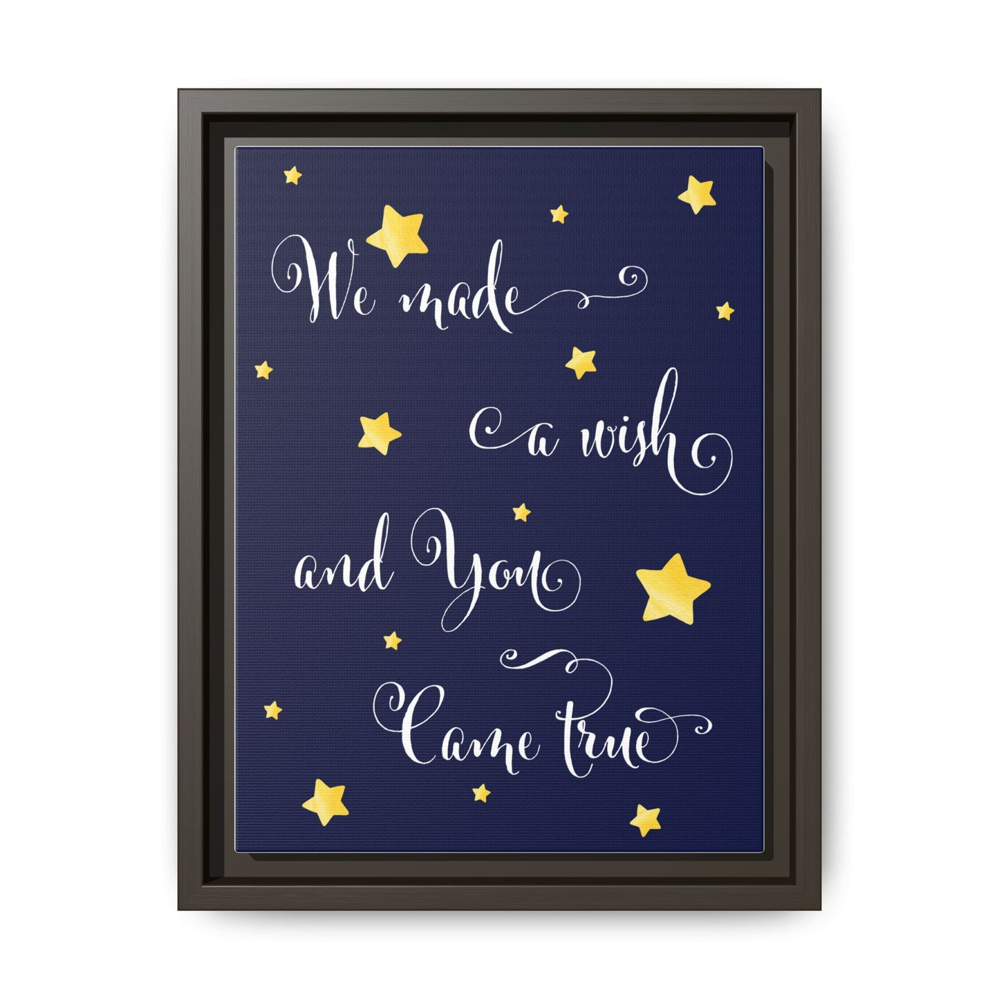 Framed Canvas Wall Art - "We Made a Wish and You Came True" - Perfect Gift for Birthdays, Baby Showers, Nursery Decor, Home Accent, [...]