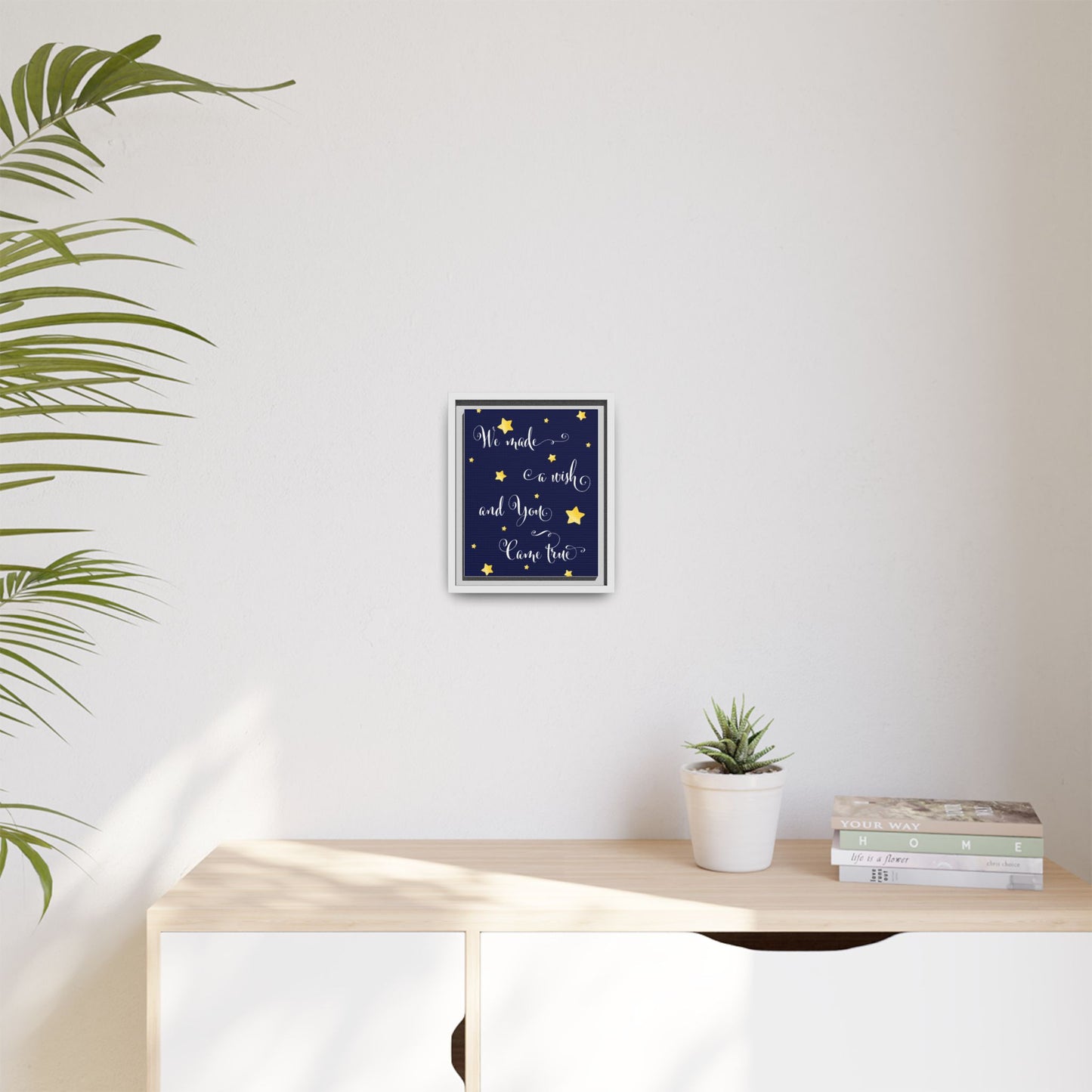 Framed Canvas Wall Art - "We Made a Wish and You Came True" - Perfect Gift for Birthdays, Baby Showers, Nursery Decor, Home Accent, [...]