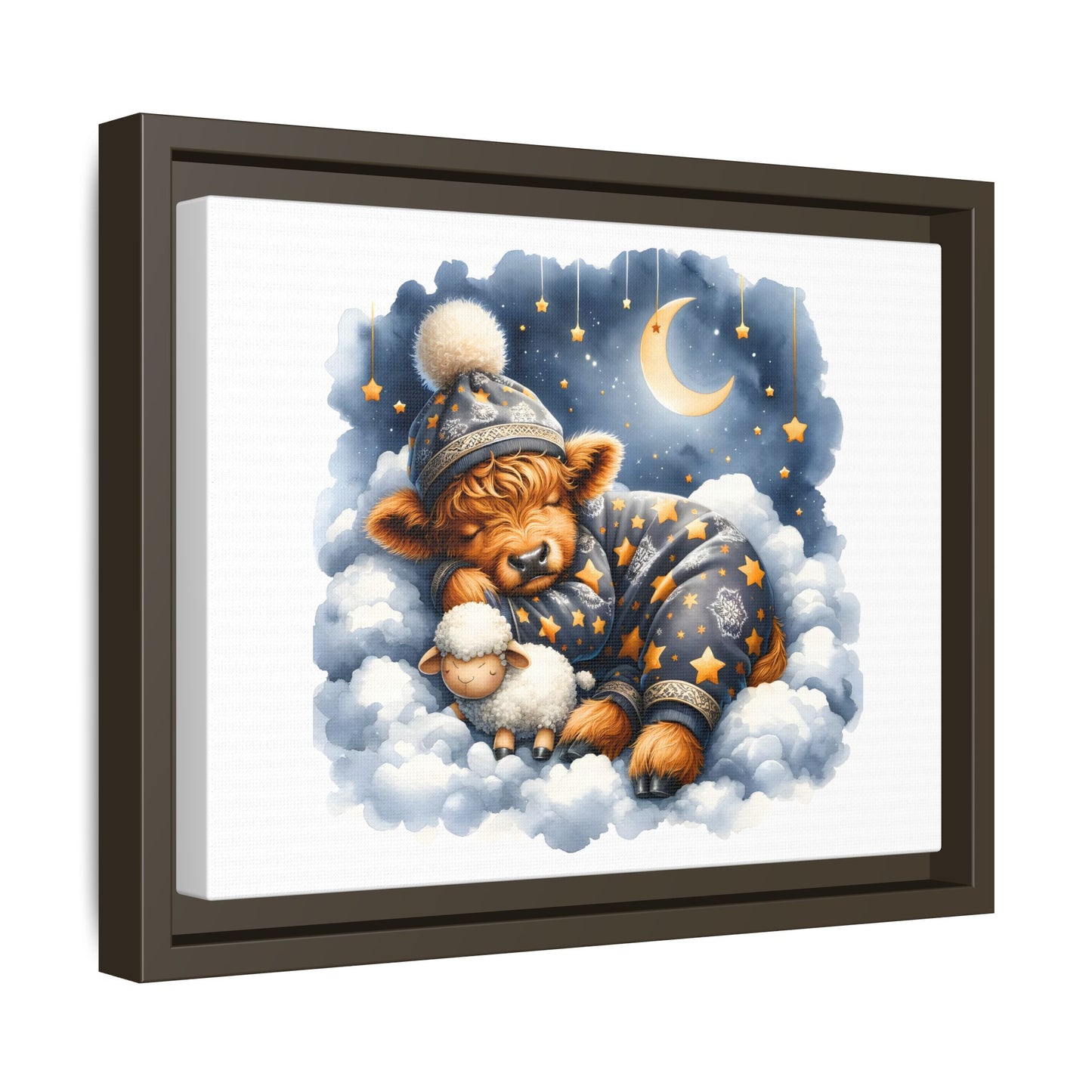 Sleepy Bear Canvas Art Print, Nursery Decor, Baby Shower Gift, Kids Room Wall Art, Cozy Home Decor