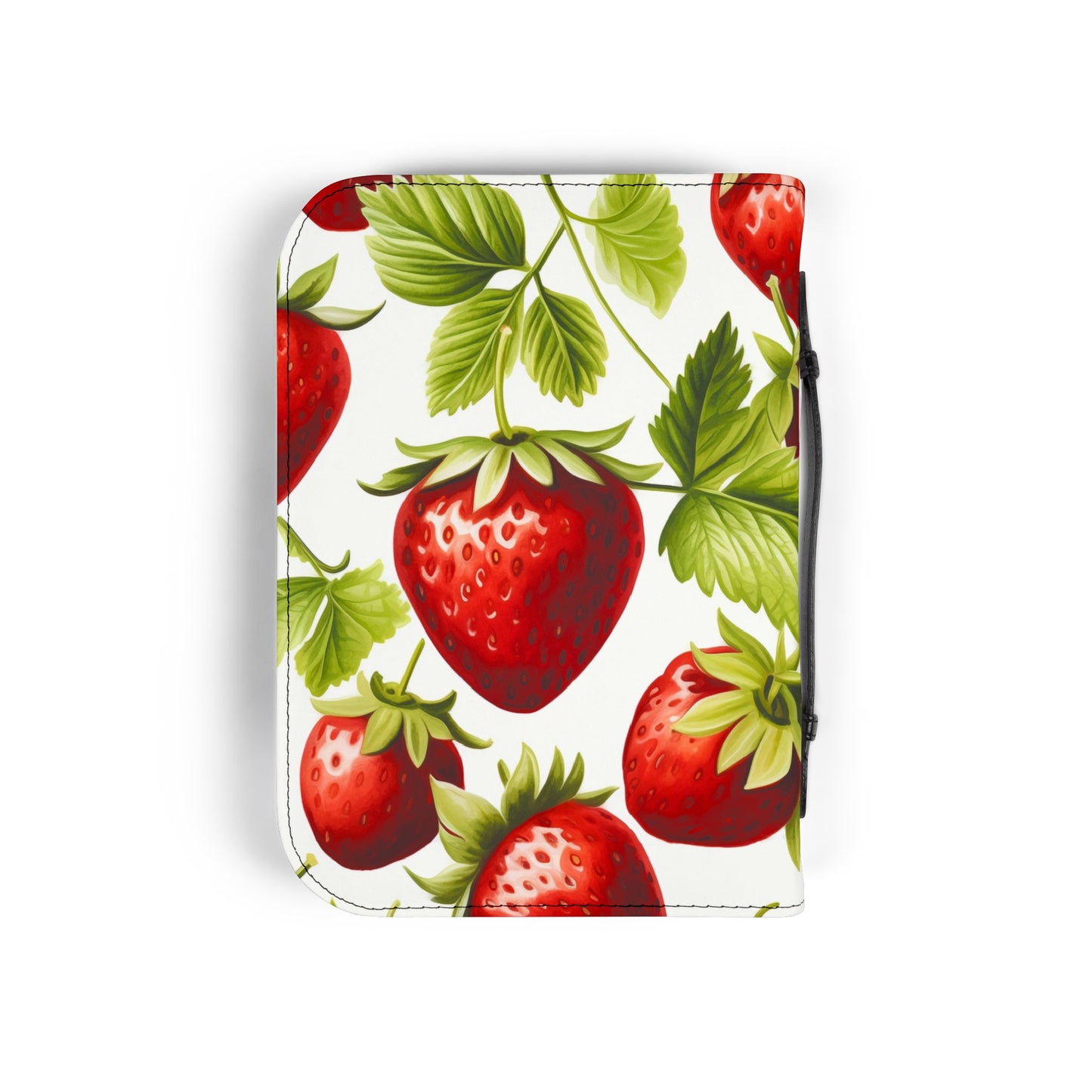 Strawberry Bible Cover, Floral Christian Accessory, Gift for Worship, Religious Journal Case, Church Essentials, Devotional Keeper