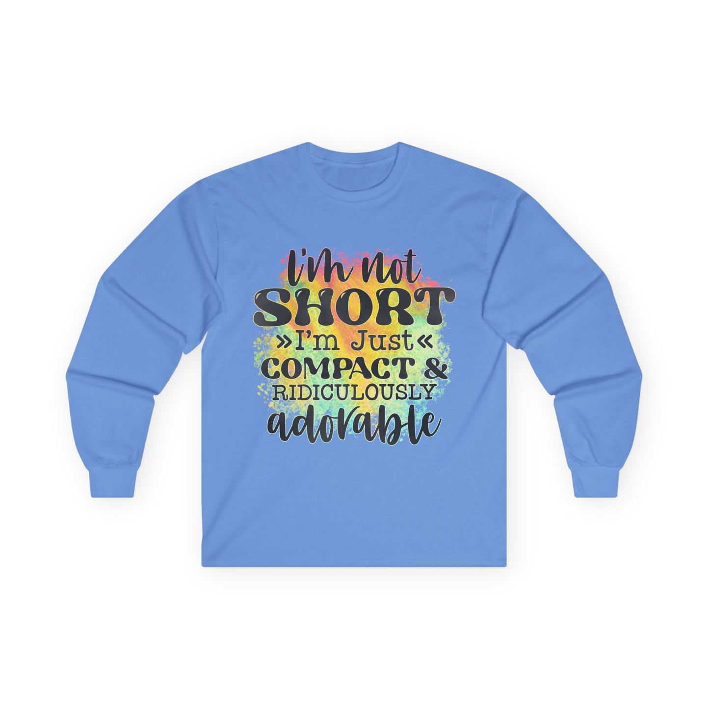 Adorable Long Sleeve Tee: I'm Not Short, I'm Just Compact, Funny Gift for Kids, Casual Wear, Birthdays, Everyday Humor
