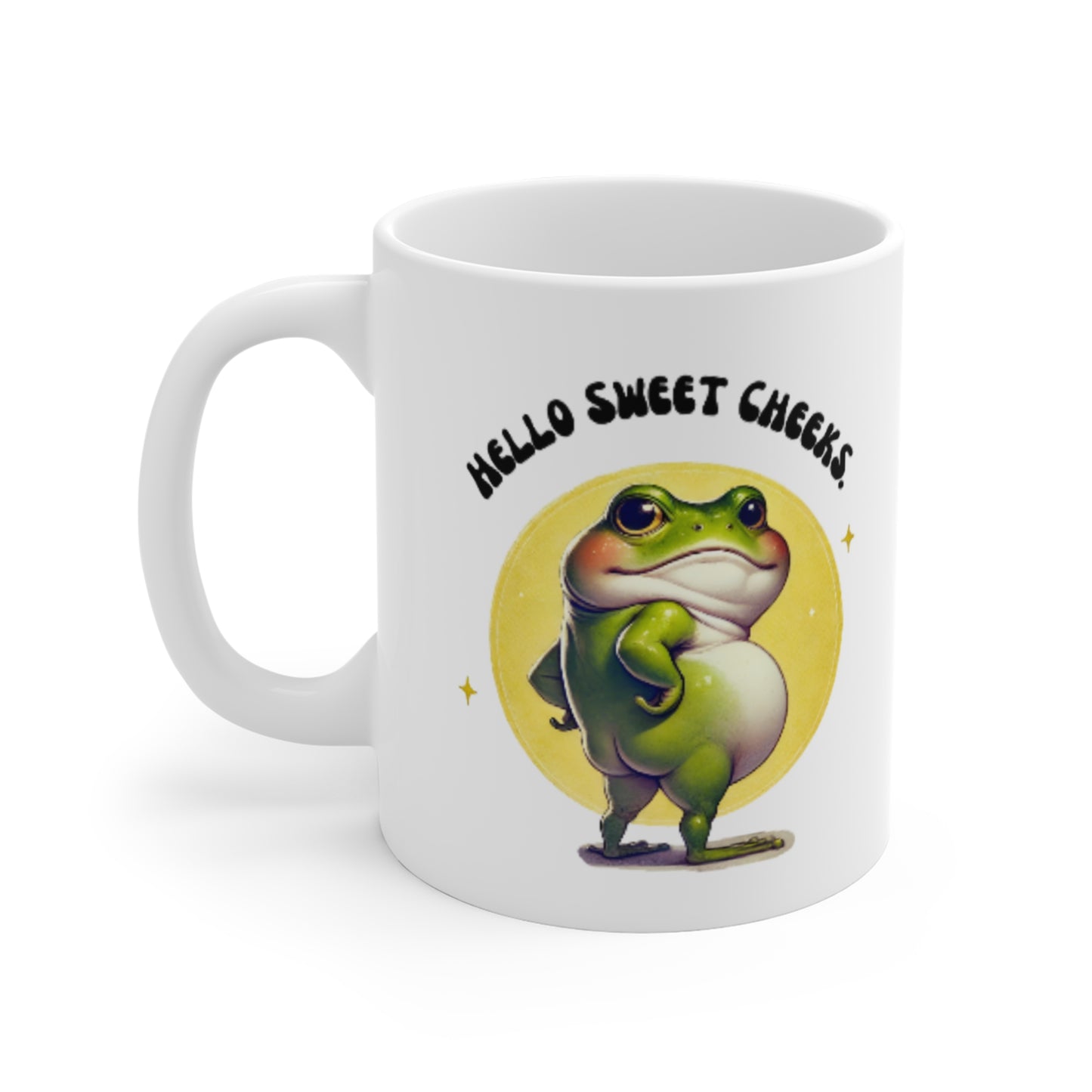 Whimsical Frog Mug, Cute Coffee Cup, Funny Gift for Friends, Kawaii Ceramic Mug, Unique Kitchenware, Quirky Drinkware